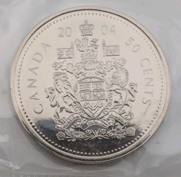 2004 P  Canada 50 Cents - Half Dollar - Proof Like Sealed0