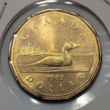 CANADA 1988-89 lot of 2 $1 One Loon Dollar AU - SHIPPING LOW COST3