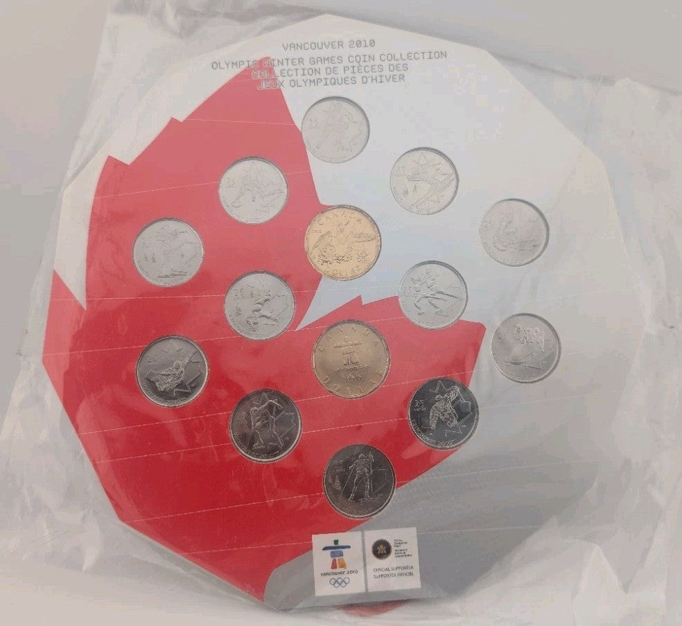 Sealed 2010 VANCOUVER OLYMPIC WINTER GAMES COIN COLLECTION, 14 coin set0
