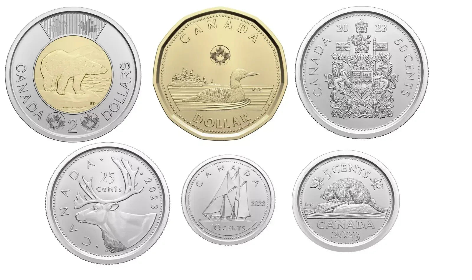 Canada 2023 - Queen Elizabeth II - 6 Coin Set of First Strike Coinage!! - NumisFind