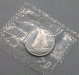 1965 Canadian 10 Cents .800 Silver Dime Queen Elizabeth II - BU Sealed0
