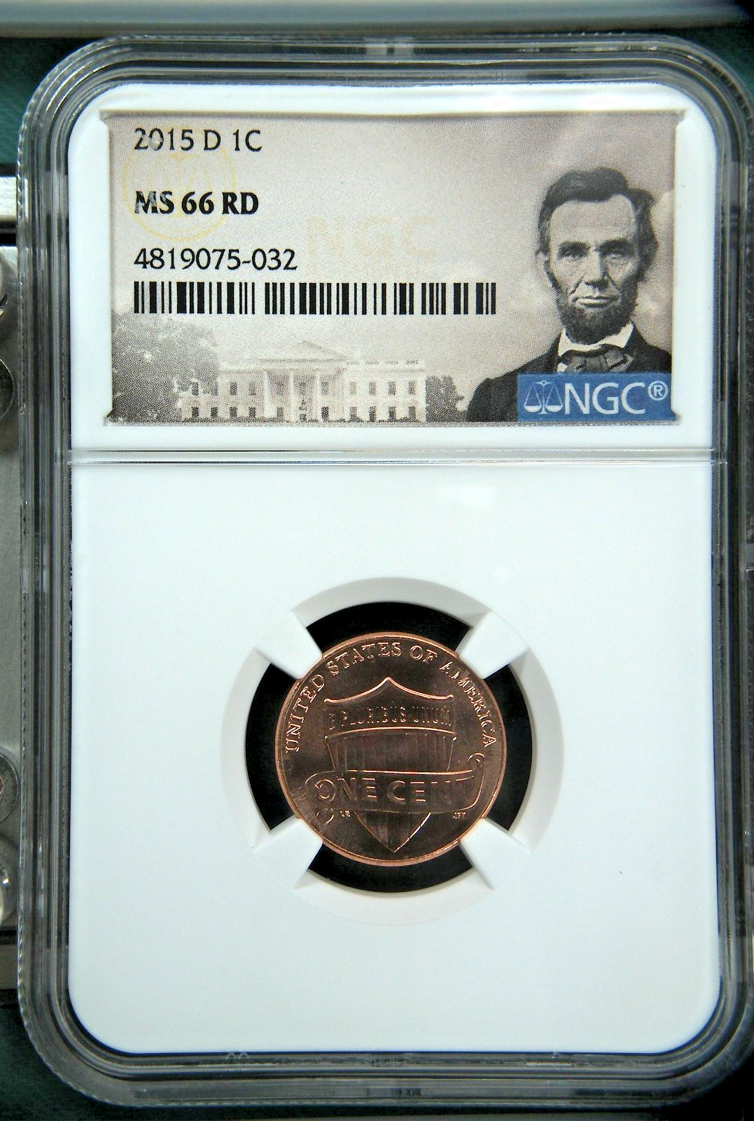 2015 D Lincoln SHIELD Cent 1c NGC MS 66 RD Lincoln Portrait Label0
