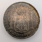 1883 Philippines .835 Silver 50 Centavos de Peso Alfonso XII Spanish RARE - XF0