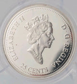 Coin Only 1999 25c September Millennium Proof Sterling Silver Coin1