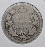 1900 Canada Silver Quarter 25 Cents - Queen Victoria0
