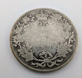 1920 Canada 25 Cents SILVER Coin KING GEORGE V ! SILVER!0