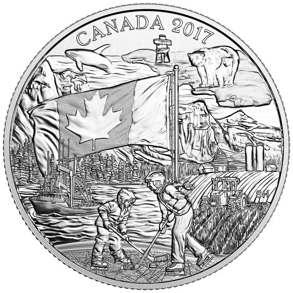 2017 The Spirit of Canada Silver $3 Coin in Folder 1/4oz fine silver coin - NumisFind