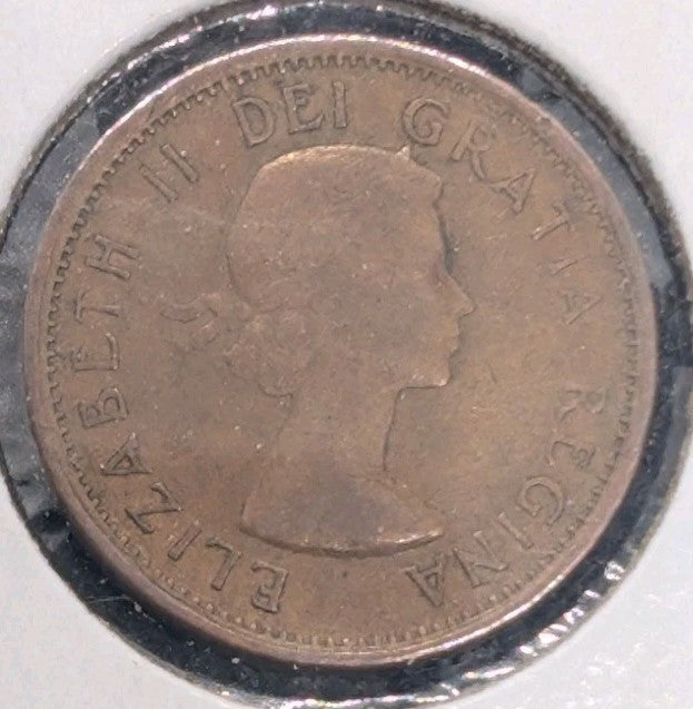 1960 Canada Small Cent Canadian 1 penny coin1