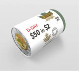 NEW ! 2019 D-Day Toonie $2 Color Canada Special Wrap RCM Roll - 25 coins0