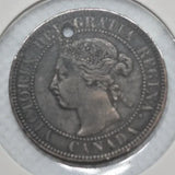 CANADA - 1899 Large Canadian 1 Cent Penny - VF-30 Drilled - SHIPPING LOW COST - NumisFind