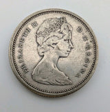 Canada 1965 25 Cents 25c Canadian Caribou Quarter Coin - 80% Silver - ASW .150oz1