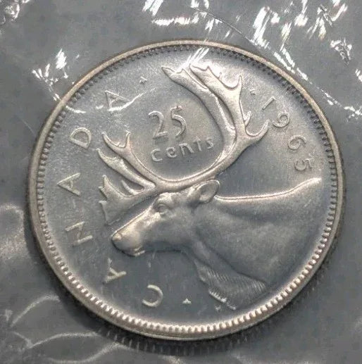 1965 Canadian 25 Cents .800 Silver QuarterDollar Queen Elizabeth II - BU Sealed - NumisFind