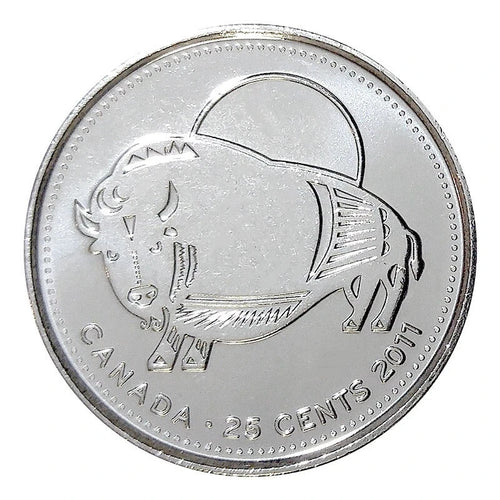 2011 Bison Legendary Nature Canada Twenty-five 25 cent Coin Quarter Elizabeth0