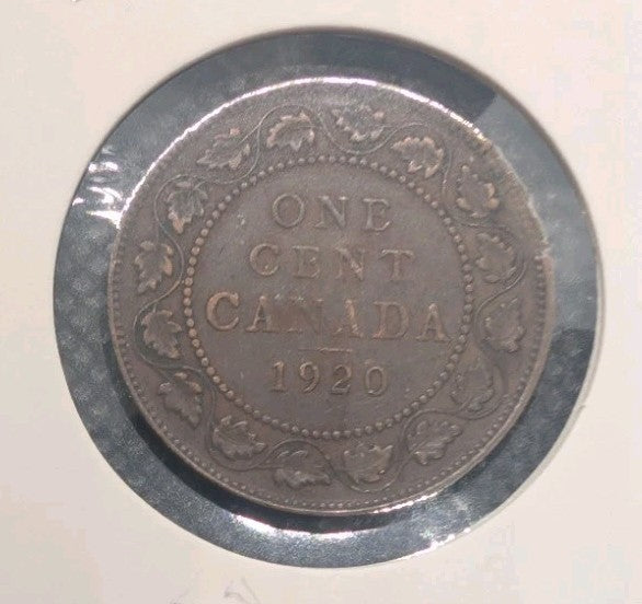 CANADA - 1920 Large Canadian 1 Cent Penny - VF-300