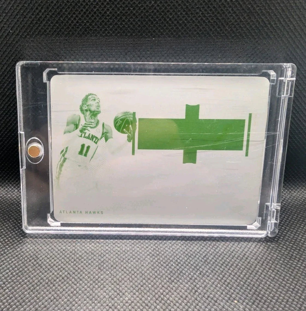 1/1 TRAE YOUNG 202021 Panini Flawless Basketball #29 Yellow PRINTING PLATE 1/1 - NumisFind