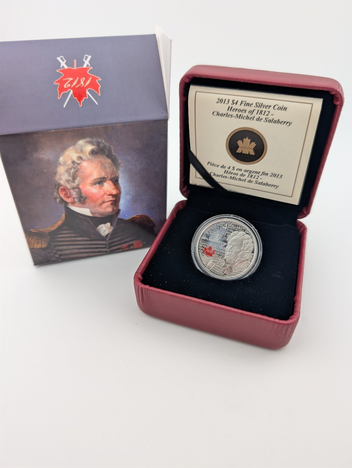 2013 Canada $4 Heroes of 1812: Charles Michel De Salaberry - Pure Silver Coin0