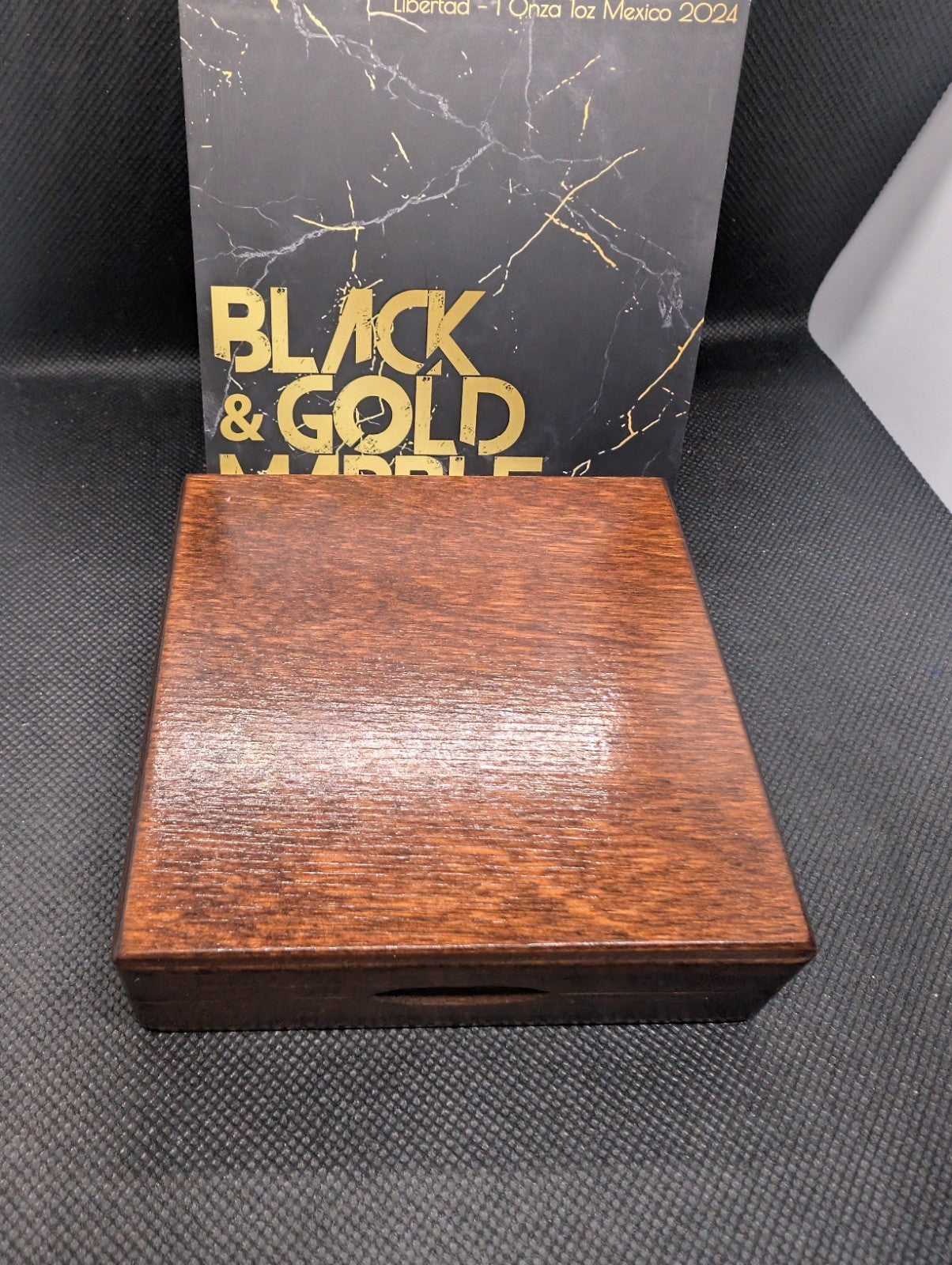 2024 1 oz .999 Silver Libertad Mexico Colorized Black And Gold Marble Edition2