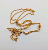 Small Link Gold Tone Rimpy Chain Necklace Everyday Jewelry1