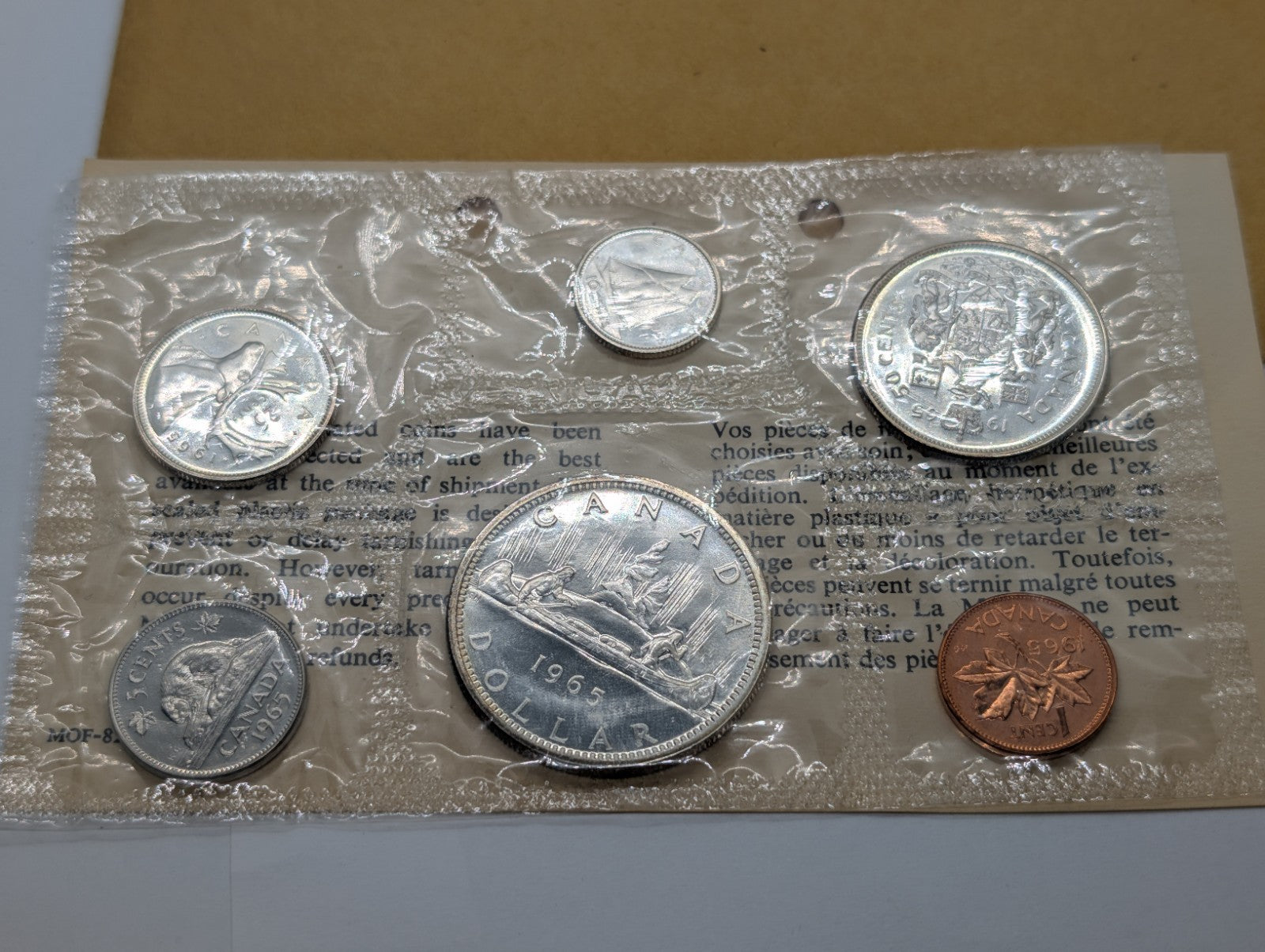 1965 Canada proof like mint set PL With original COA + Enveloppe! MINT!0