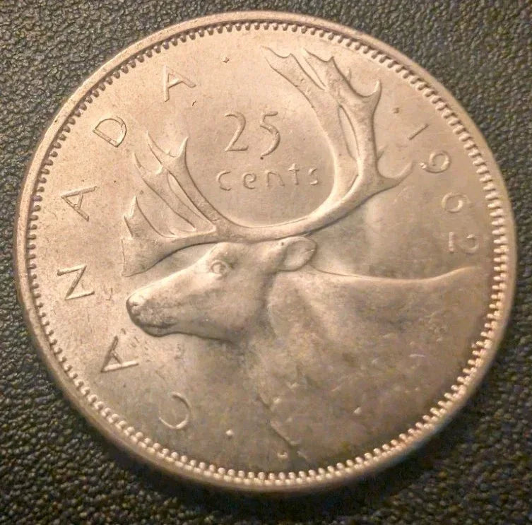 1962 Canada 25 Cents MS UNC Elizabeth II Silver Quarter Coin 25 Cent - NumisFind