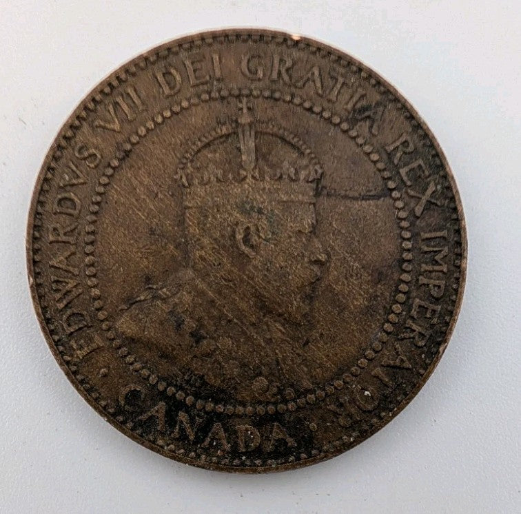 CANADA - 1909 Large Canadian 1 Cent Penny - G-41