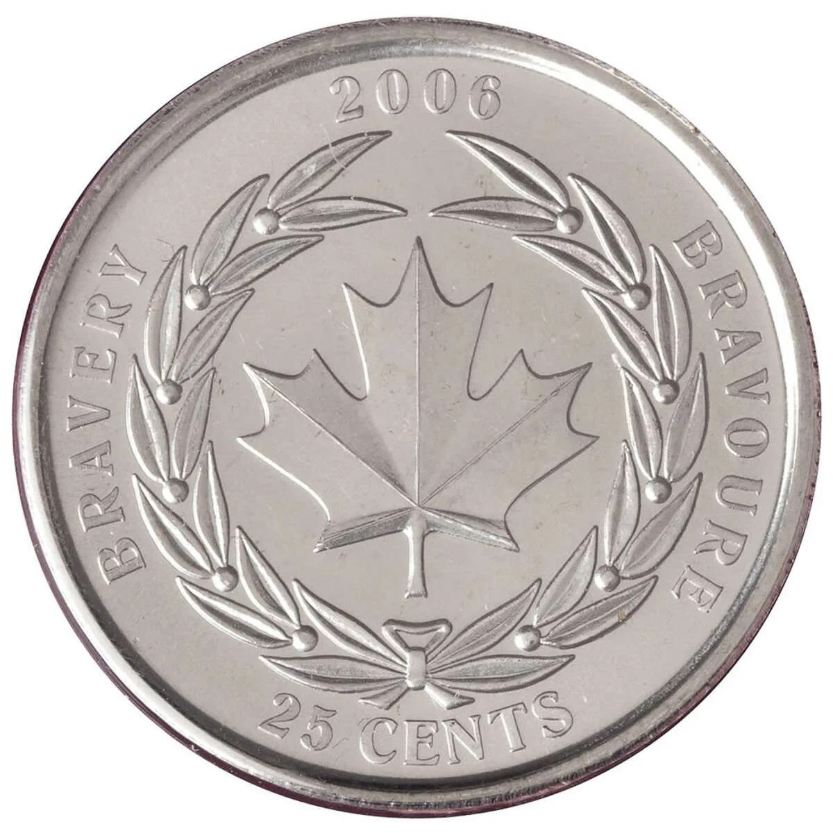2006 Canada Official First Day 25 Cent Coin Medal of Bravery Quarter UNC1