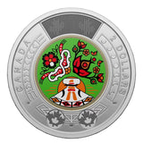 2023 Canada Toonie PAIR - National Indigenous Peoples Day $2 coloured & plain1