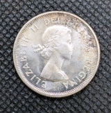 1959  Canada Silver Caribou 25 Cents UNC1