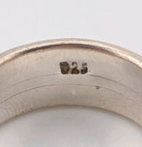 Moon & Sun Sterling Silver Fidget Spinner Ring Size 9.5 925 1
