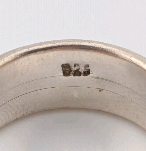 Moon & Sun Sterling Silver Fidget Spinner Ring Size 9.5 925 1