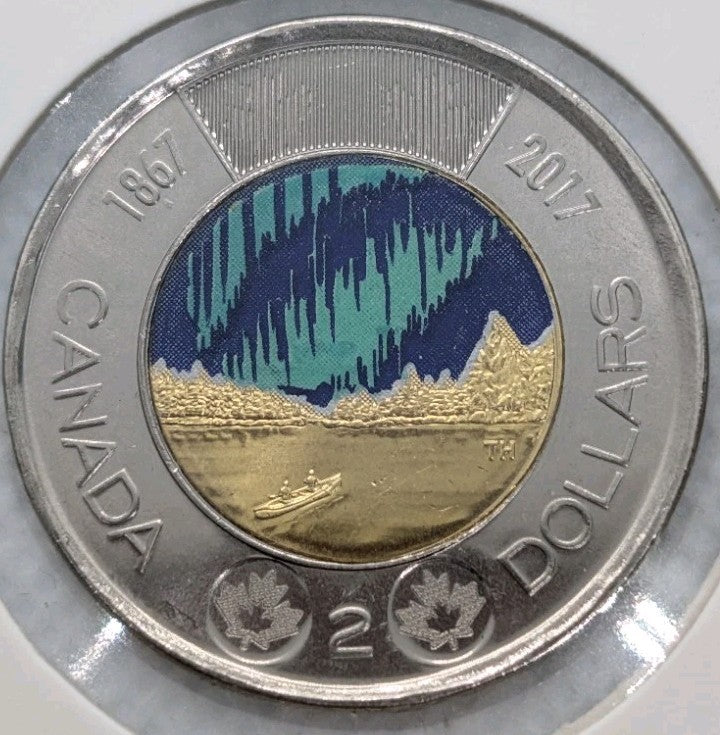 Snow On Tree - 2017 Canada $2 Toonie - Glow-in-the-Dark - Brillant Uncirculated0