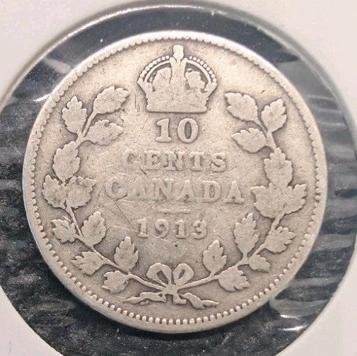1913 Canada Silver coin 10c 10 cents dime - .925 SILVER0
