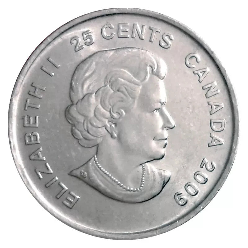 Canada 2009 25 cents Women's Hockey UNC -  BU Canadian Quarter 1