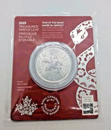 2025 Treasured Silver Maple Leaf 1oz .9999 - Year Of The Snake Privy - NumisFind