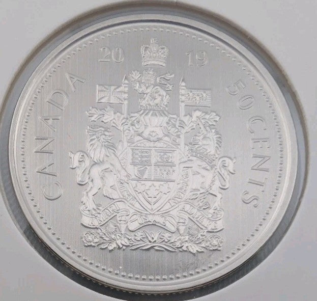  Canada SPECIMEN FROSTED FINISH 50 cents half Dollar coin, Mint UNC, 20190