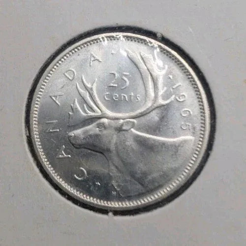 1965 Canadian 25 Cents .800 Silver QuarterDollar Queen Elizabeth II - UNC - NumisFind
