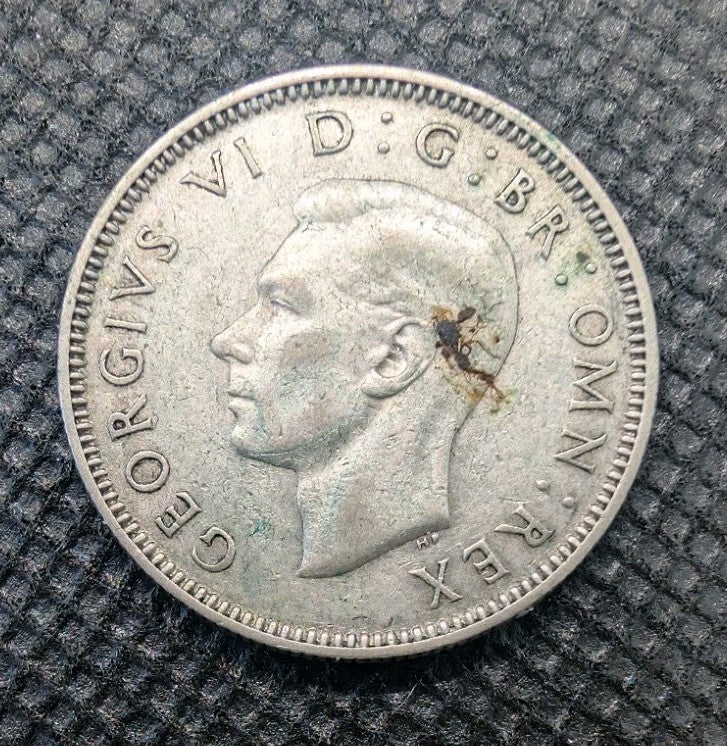 Silver Great Britain 1944 One Shilling - 5.66g of 0.5 Silver1