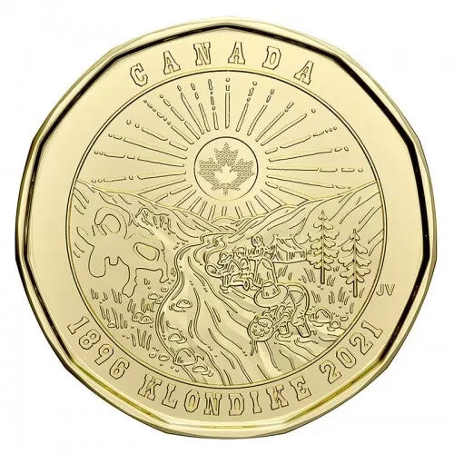 BU Canada 1896-2021 Klondike Gold Rush - Plain & Coloured - $1 dollar loonie2