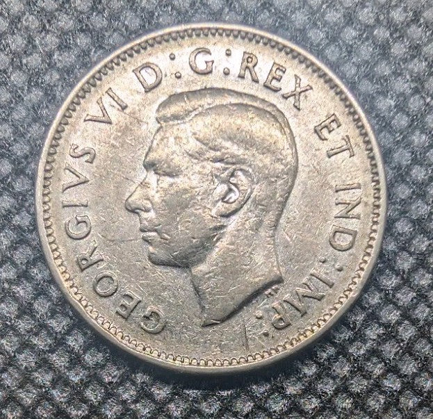 Canada 1938 5 Cent Coin Nickel Circulated1