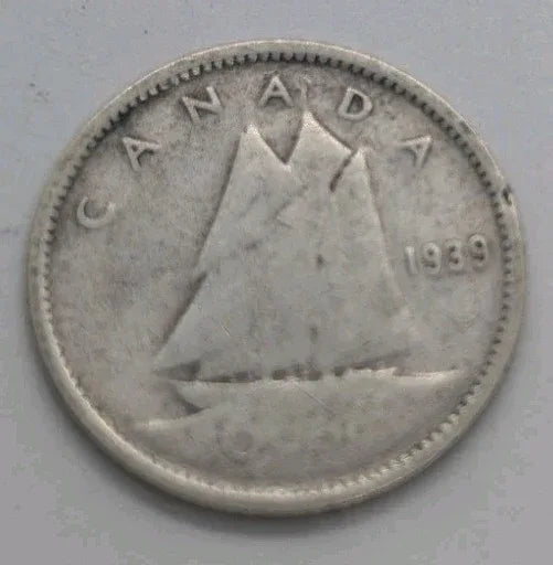 CANADA 1939 ten 10 cents silver coin King George VI dime - NumisFind