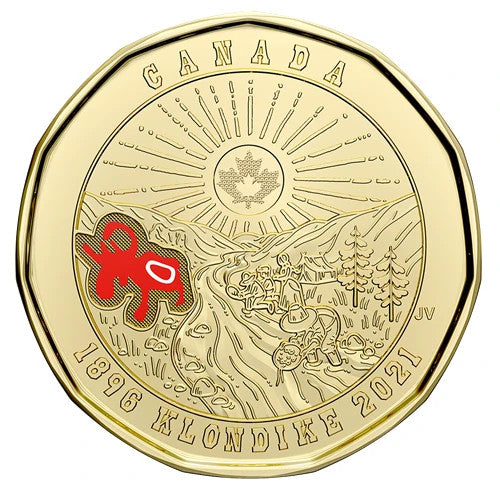 BU Canada 1896-2021 Klondike Gold Rush - Plain & Coloured - $1 dollar loonie1