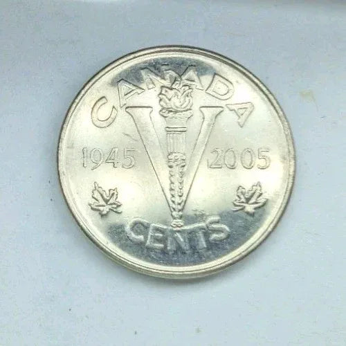 Canada 2005 (1945-) 5-Cent Victory VE-Day 60th Anniversary Nickel P Coin - AU - NumisFind