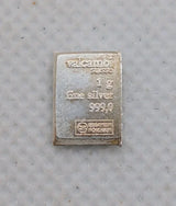 1 Gram .999 Fine Silver Bar - Valcambi Suisse CombiBar piece - UNC - NumisFind