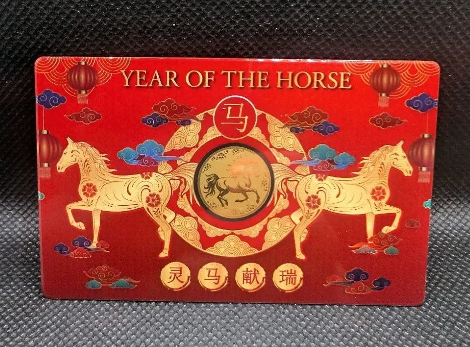 The Year of The Horse 1/1000 Oz 999 Gold Coin 1000 Francs Gabon Chad - NumisFind