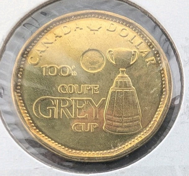BU UNC Canada 2012 100th 100e Coupe Grey Cup dollar loonie coin Uncirculated 0