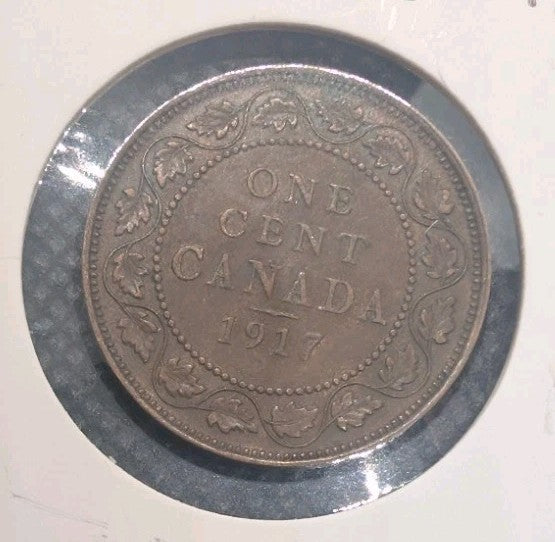 CANADA - 1917 Large Canadian 1 Cent Penny - VF-300
