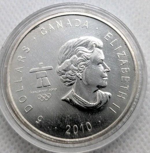 Canada 2010 Hockey Vancouver Winter Olympics $5 1 Oz Pure Silver Maple Leaf BU - NumisFind