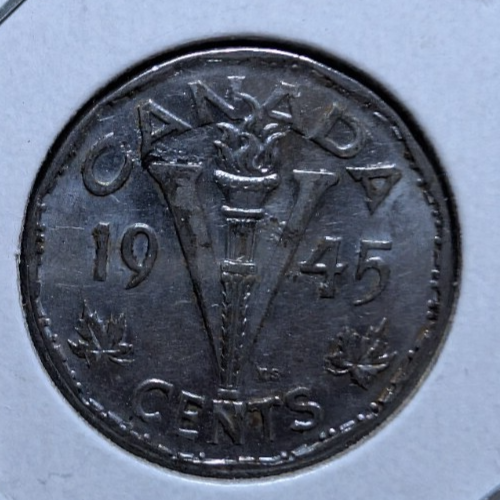 1945 Canada 5 Cent George VI Canadian  Nickel Coin Five Cents0
