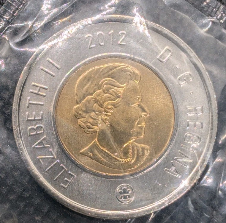 2012 Canada Toonie Proof Like Old Style No Security Two 2 Dollars coin - Sealed1