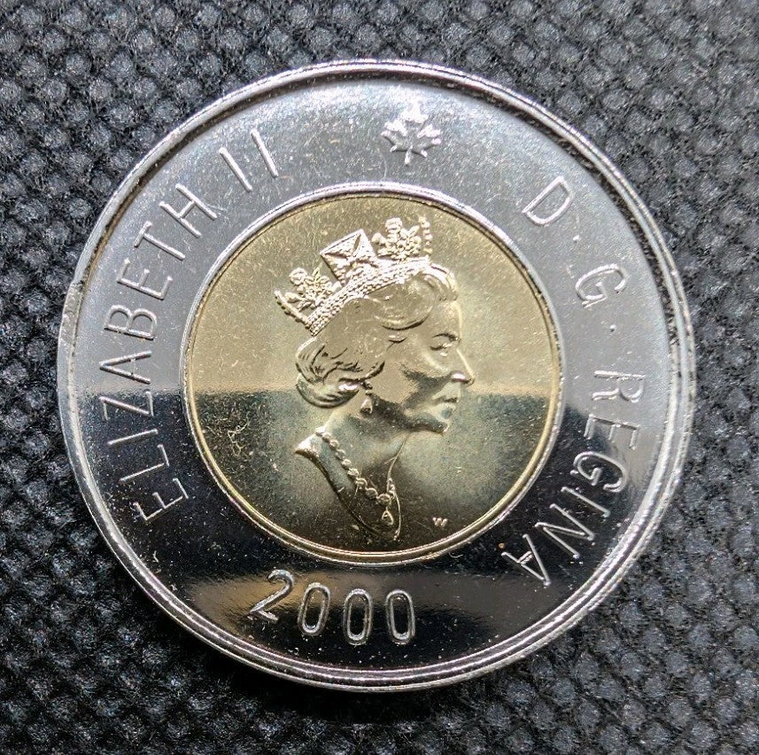 Canada 2000w Prooflike Toonie Two $2 Dollar Toon Coin Winnipeg W Mint Mark 20001